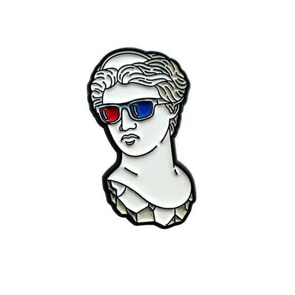 🤩New Oz Enamel Pin Fashionable Greek Sculpture Famous people statue broch White - Picture 3 of 7